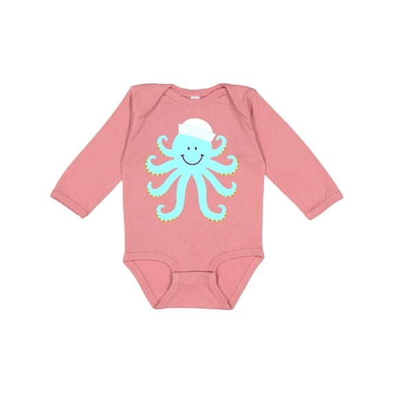 Inktastic Octopus Ocean Sea Creature Boys or Girls Long Sleeve Baby Bodysuit