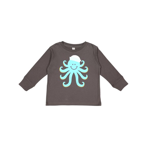Inktastic Octopus Ocean Sea Creature Boys or Girls Long Sleeve Toddler T-Shirt