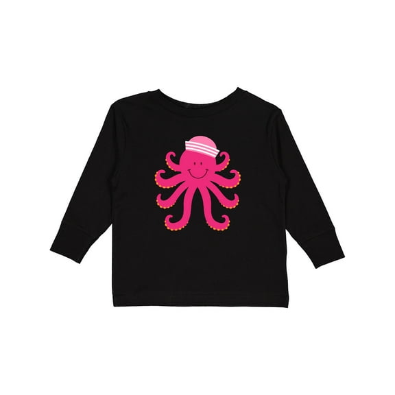 Inktastic Octopus Ocean Sea Creature Girls Girls Long Sleeve Toddler T-Shirt
