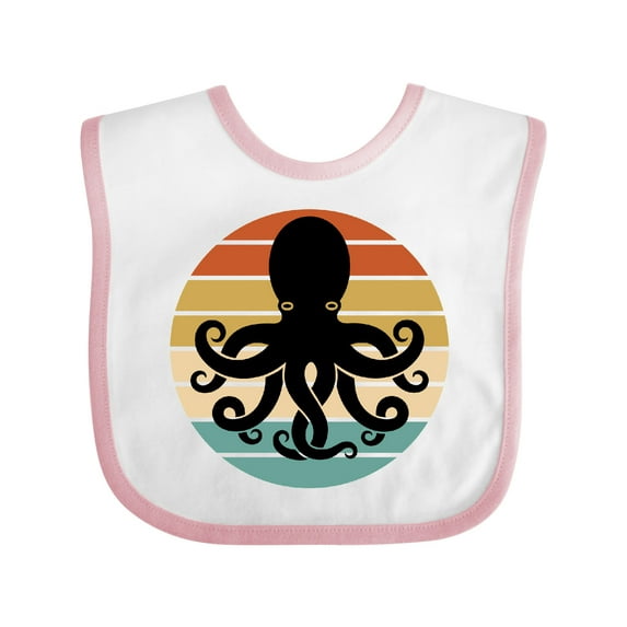 Inktastic Octopus Retro Vintage Sunset Boys or Girls Baby Bib