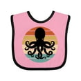 thumbnail image 1 of Inktastic Octopus Retro Vintage Sunset Boys or Girls Baby Bib, 1 of 4