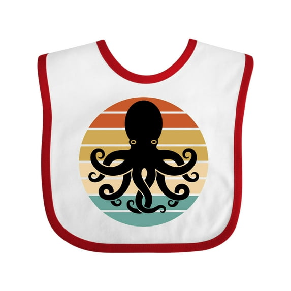 Inktastic Octopus Retro Vintage Sunset Boys or Girls Baby Bib