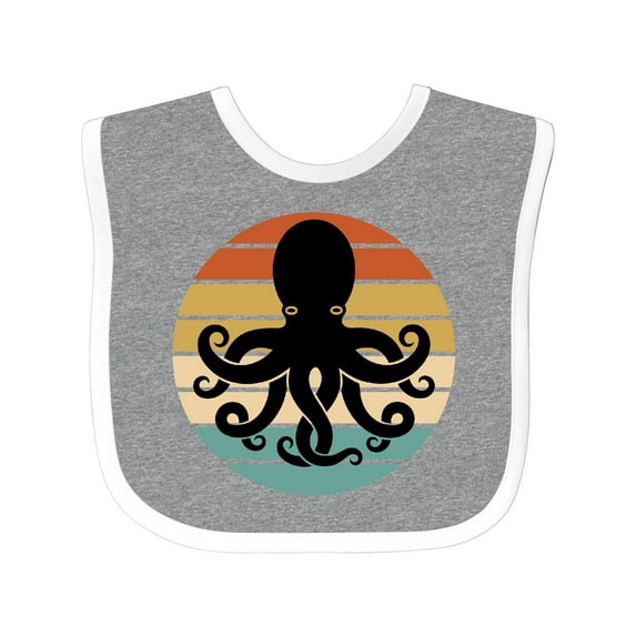 Inktastic Octopus Retro Vintage Sunset Boys or Girls Baby Bib