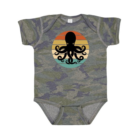 Inktastic Octopus Retro Vintage Sunset Boys or Girls Baby Bodysuit