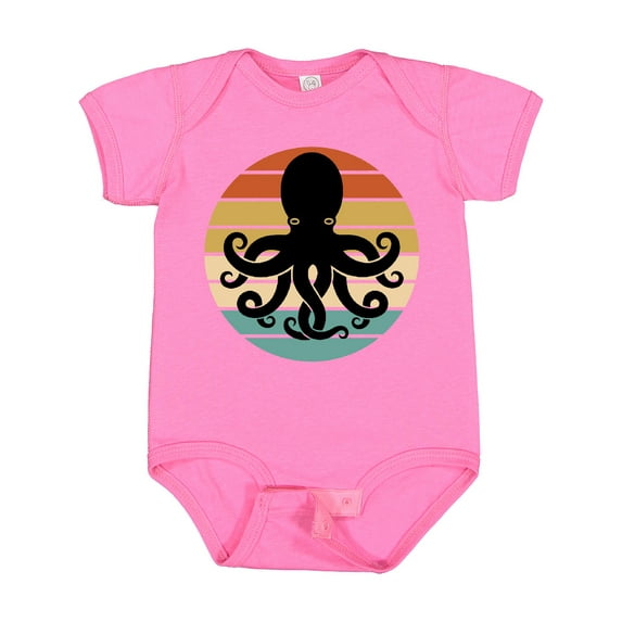 Inktastic Octopus Retro Vintage Sunset Boys or Girls Baby Bodysuit