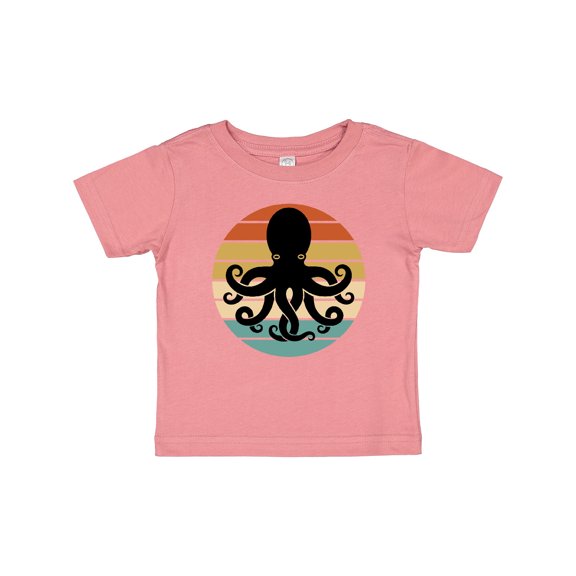 Inktastic Octopus Retro Vintage Sunset Boys or Girls Baby T-Shirt