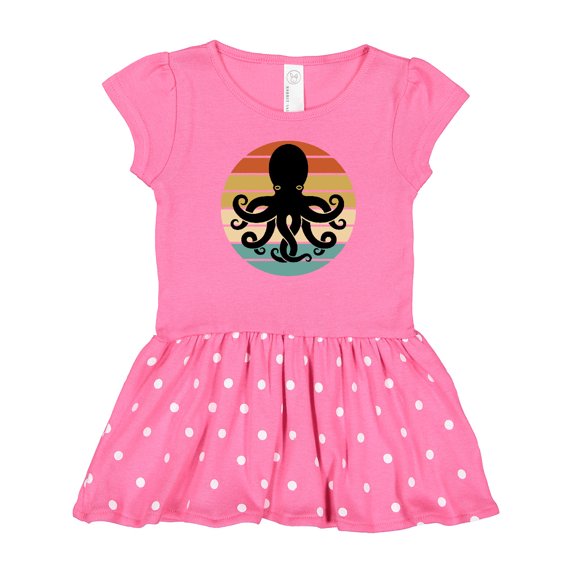 Inktastic Octopus Retro Vintage Sunset Gift Baby Girl Dress