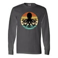 thumbnail image 1 of Inktastic Octopus Retro Vintage Sunset Long Sleeve T-Shirt, 1 of 5