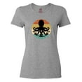 thumbnail image 1 of Inktastic Octopus Retro Vintage Sunset Women's T-Shirt, 1 of 5