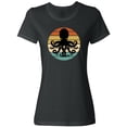 thumbnail image 1 of Inktastic Octopus Retro Vintage Sunset Women's T-Shirt, 1 of 5