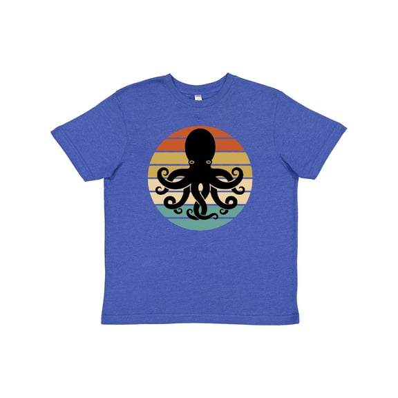 Inktastic Octopus Retro Vintage Sunset Youth T-Shirt