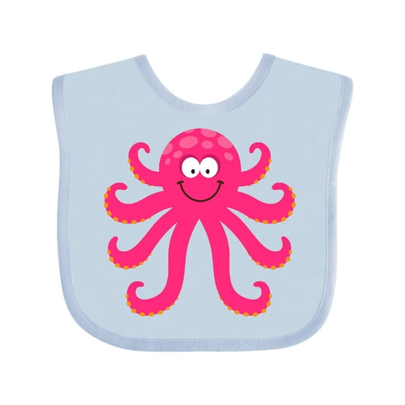 Inktastic Octopus Sea Creature Pink Girls Girls Baby Bib