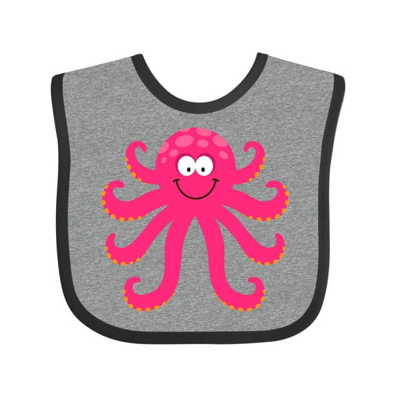 Inktastic Octopus Sea Creature Pink Girls Girls Baby Bib