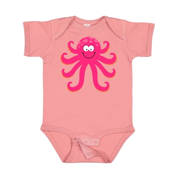 Inktastic Octopus Sea Creature Pink Girls Girls Baby Bodysuit