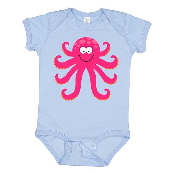Inktastic Octopus Sea Creature Pink Girls Girls Baby Bodysuit