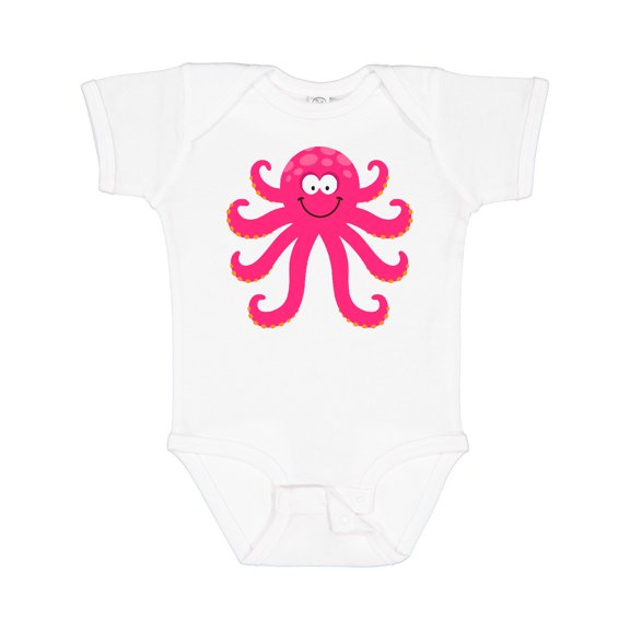 Inktastic Octopus Sea Creature Pink Girls Girls Baby Bodysuit