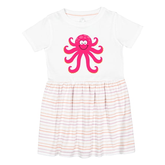 Inktastic Octopus Sea Creature Pink Girls Girls Toddler Dress