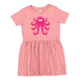 thumbnail image 1 of Inktastic Octopus Sea Creature Pink Girls Girls Toddler Dress, 1 of 5