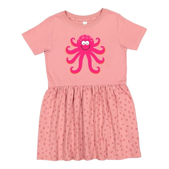 Inktastic Octopus Sea Creature Pink Girls Girls Toddler Dress