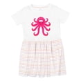 thumbnail image 1 of Inktastic Octopus Sea Creature Pink Girls Girls Toddler Dress, 1 of 5