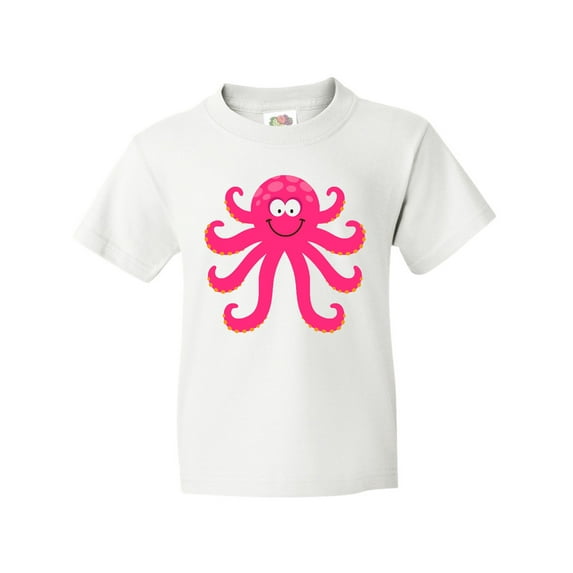 Inktastic Octopus Sea Creature Pink Girls Youth T-Shirt