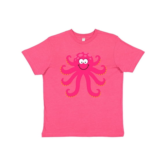 Inktastic Octopus Sea Creature Pink Girls Youth T-Shirt