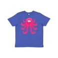 thumbnail image 1 of Inktastic Octopus Sea Creature Pink Girls Youth T-Shirt, 1 of 5