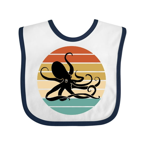 Inktastic Octopus Vintage Sunset Boys or Girls Baby Bib
