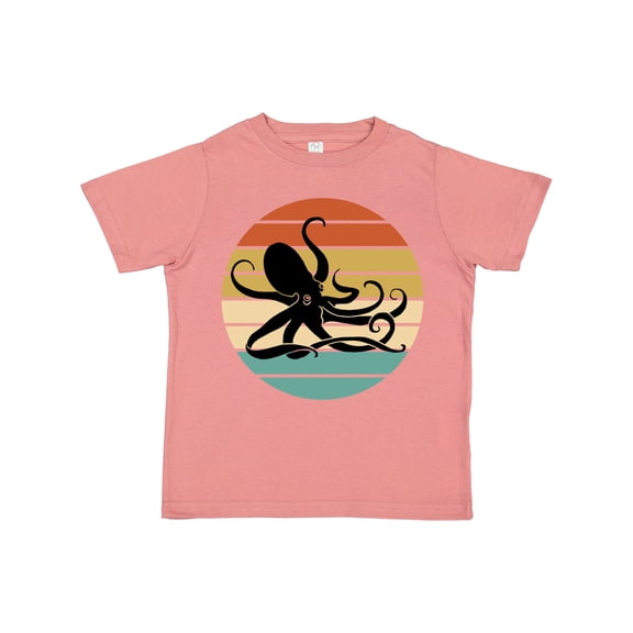 Inktastic Octopus Vintage Sunset Boys or Girls Toddler T-Shirt