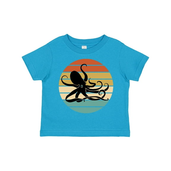 Inktastic Octopus Vintage Sunset Boys or Girls Toddler T-Shirt