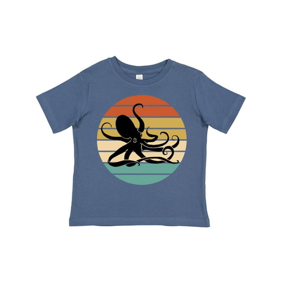 Inktastic Octopus Vintage Sunset Boys or Girls Toddler T-Shirt