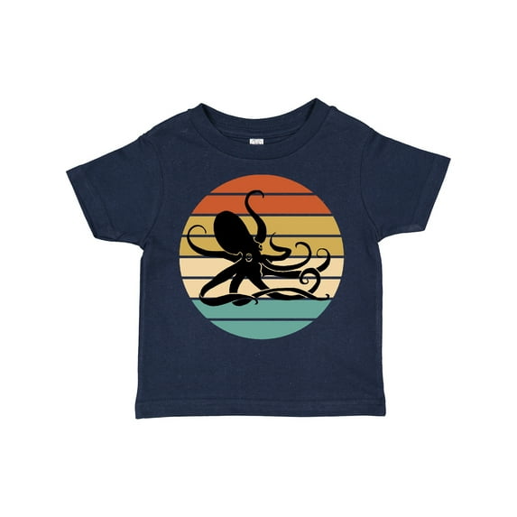 Inktastic Octopus Vintage Sunset Boys or Girls Toddler T-Shirt