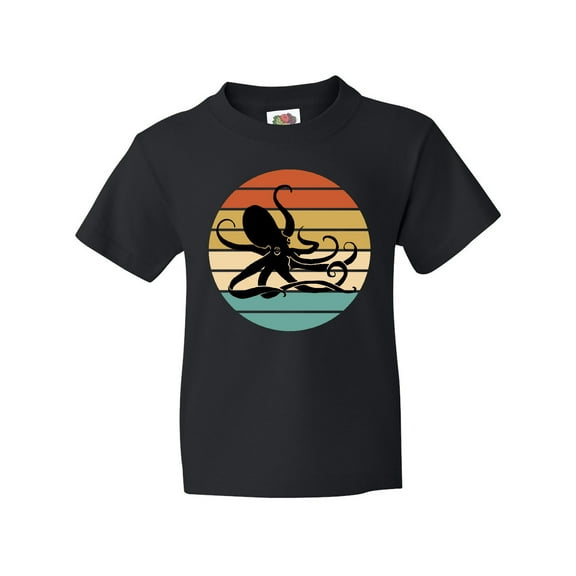 Inktastic Octopus Vintage Sunset Youth T-Shirt