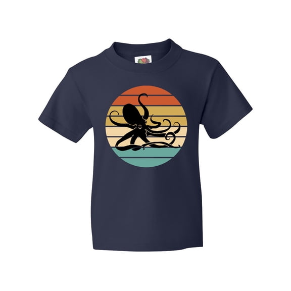Inktastic Octopus Vintage Sunset Youth T-Shirt