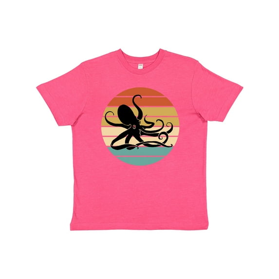 Inktastic Octopus Vintage Sunset Youth T-Shirt