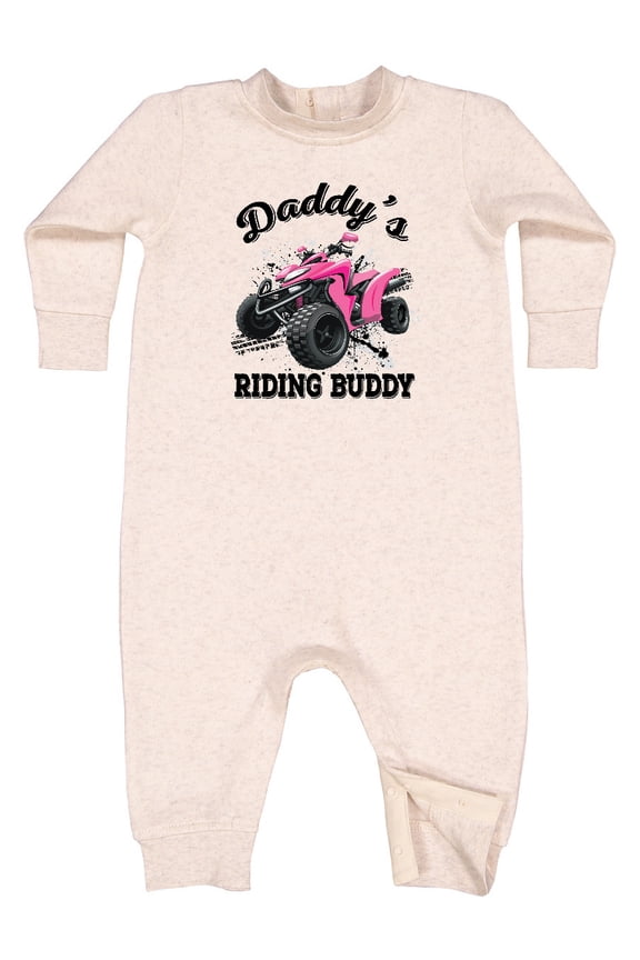 Off Roading Girls Mudding Cute Baby Fleece Romper