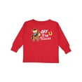 thumbnail image 1 of Inktastic Off to the Races with Cowboy on Horse Boys Long Sleeve Toddler T-Shirt, 1 of 5