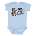 thumbnail image 1 of Inktastic Off to the Races with Cowgirl on Horse Girls Baby Bodysuit, 1 of 5