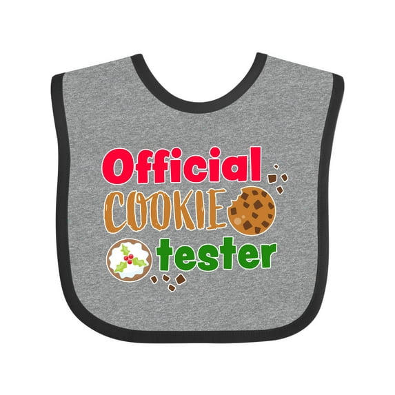 Inktastic Official Cookie Tester Christmas Cookies Boys or Girls Baby Bib