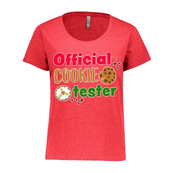 Inktastic Official Cookie Tester Christmas Cookies Women's Plus Size T-Shirt