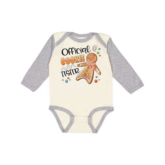 Inktastic Official Cookie Tester Cute Gingerbread Boys or Girls Long Sleeve Baby Bodysuit