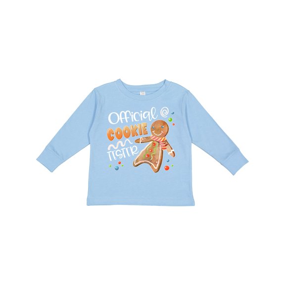 Inktastic Official Cookie Tester Cute Gingerbread Boys or Girls Long Sleeve Toddler T-Shirt