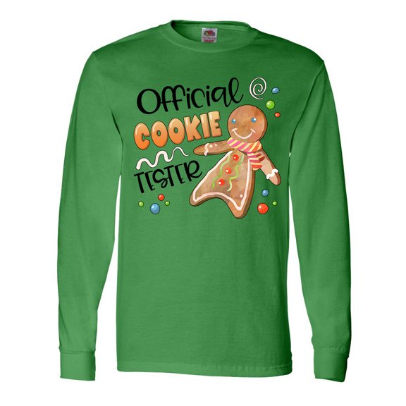 Inktastic Official Cookie Tester Cute Gingerbread Long Sleeve T-Shirt
