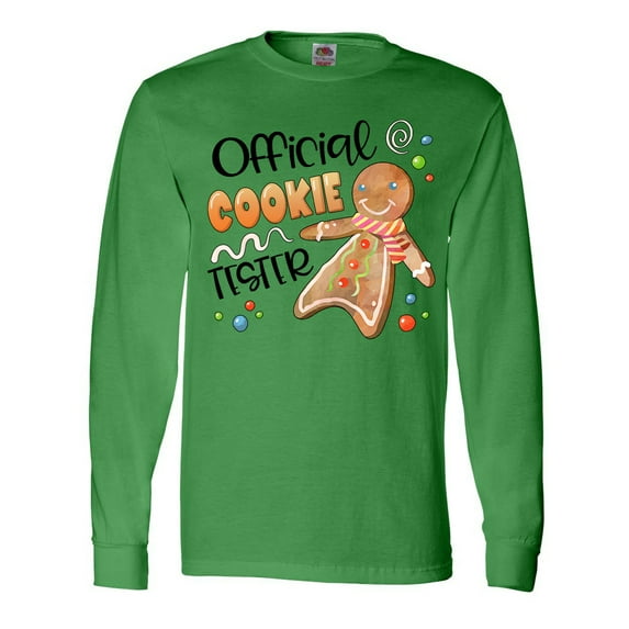 Inktastic Official Cookie Tester Cute Gingerbread Long Sleeve T-Shirt