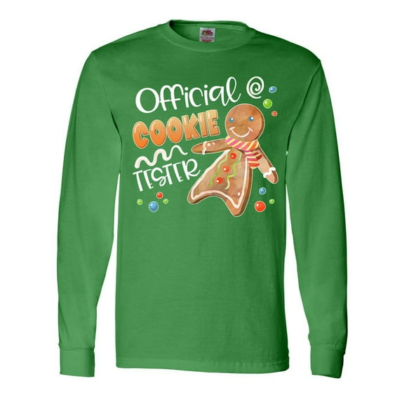 Inktastic Official Cookie Tester Cute Gingerbread Long Sleeve T-Shirt