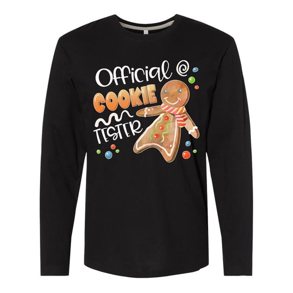 Inktastic Official Cookie Tester Cute Gingerbread Long Sleeve T-Shirt