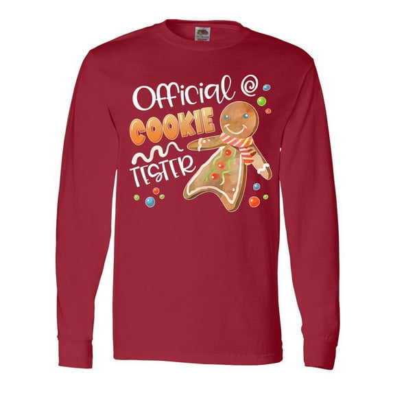 Inktastic Official Cookie Tester Cute Gingerbread Long Sleeve T-Shirt