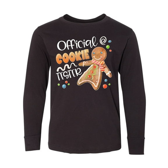 Inktastic Official Cookie Tester Cute Gingerbread Long Sleeve Youth T-Shirt