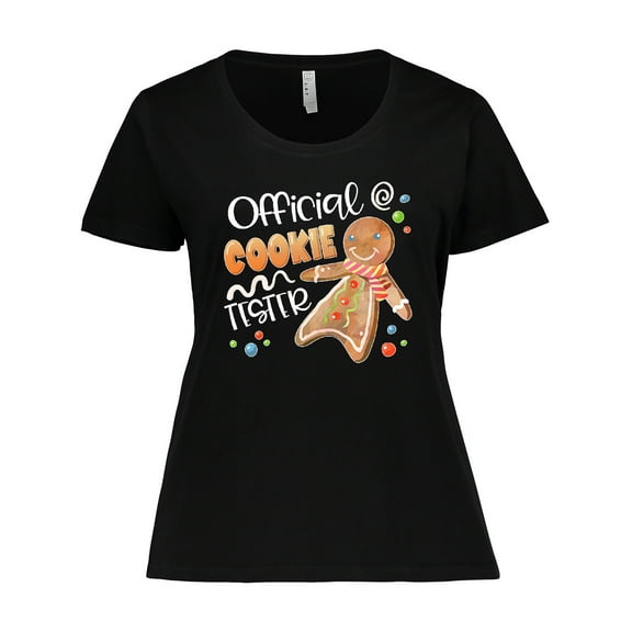 Inktastic Official Cookie Tester Cute Gingerbread Women's Plus Size T-Shirt