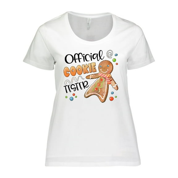 Inktastic Official Cookie Tester Cute Gingerbread Women's Plus Size T-Shirt